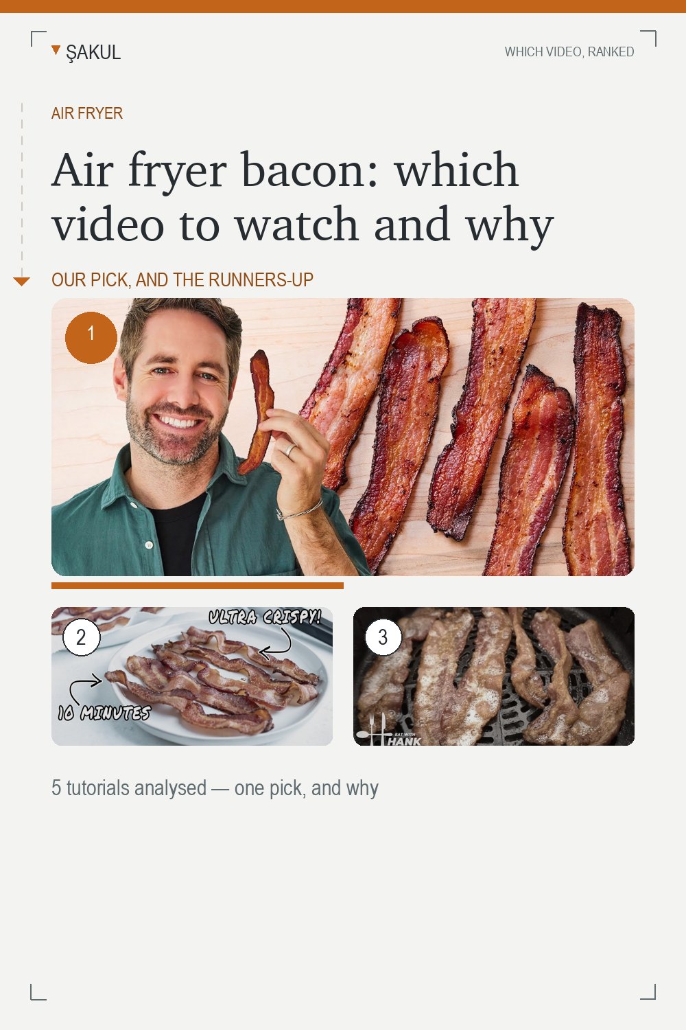 Air fryer bacon: which video to watch and why