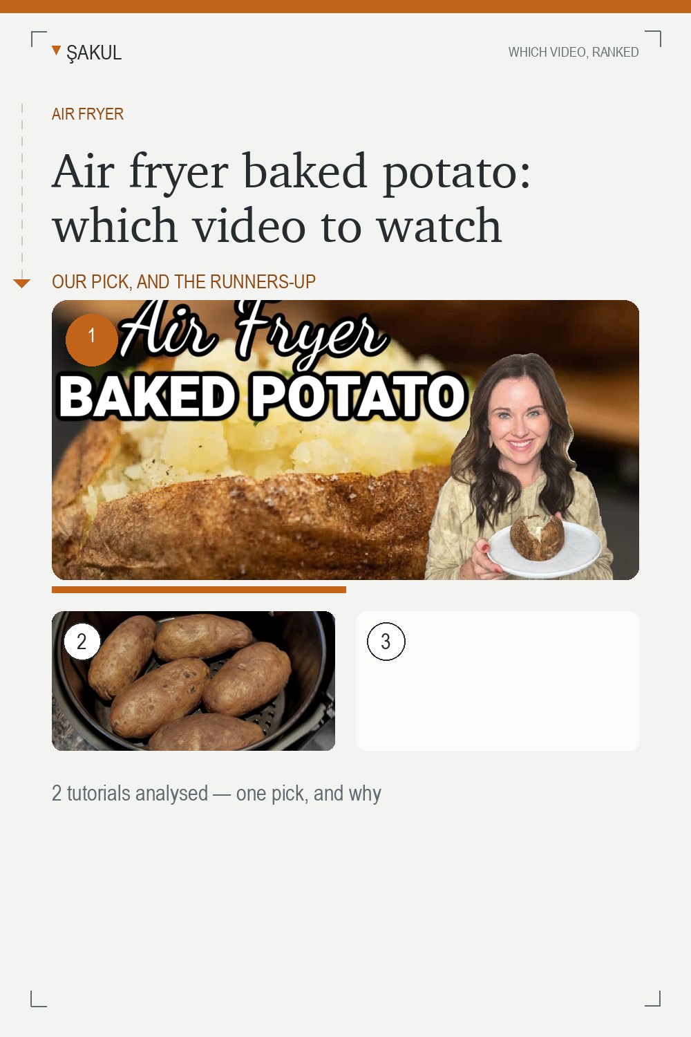 Air fryer baked potato: which video to watch