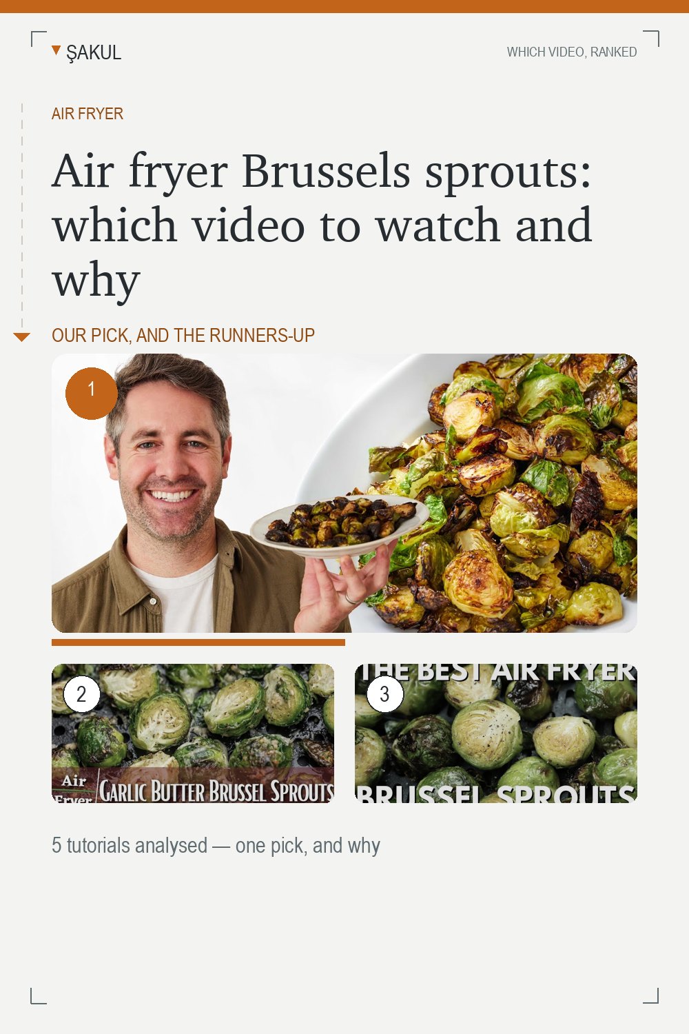 Air fryer Brussels sprouts: which video to watch and why