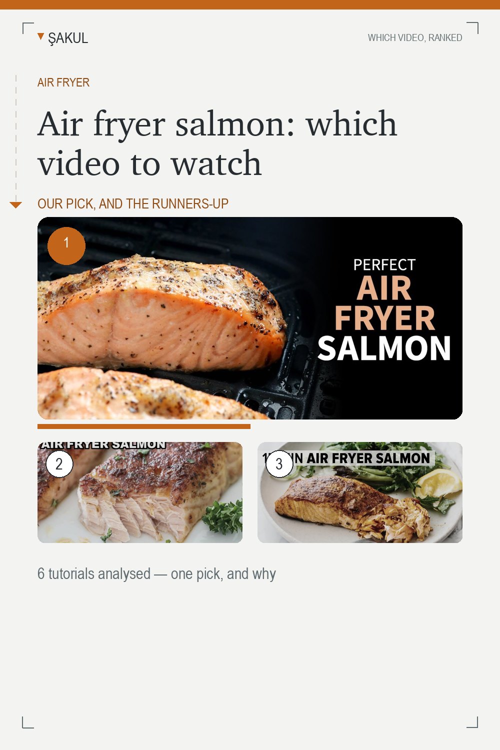 Air fryer salmon: which video to watch