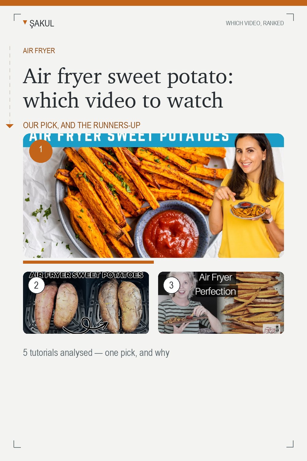 Air fryer sweet potato: which video to watch