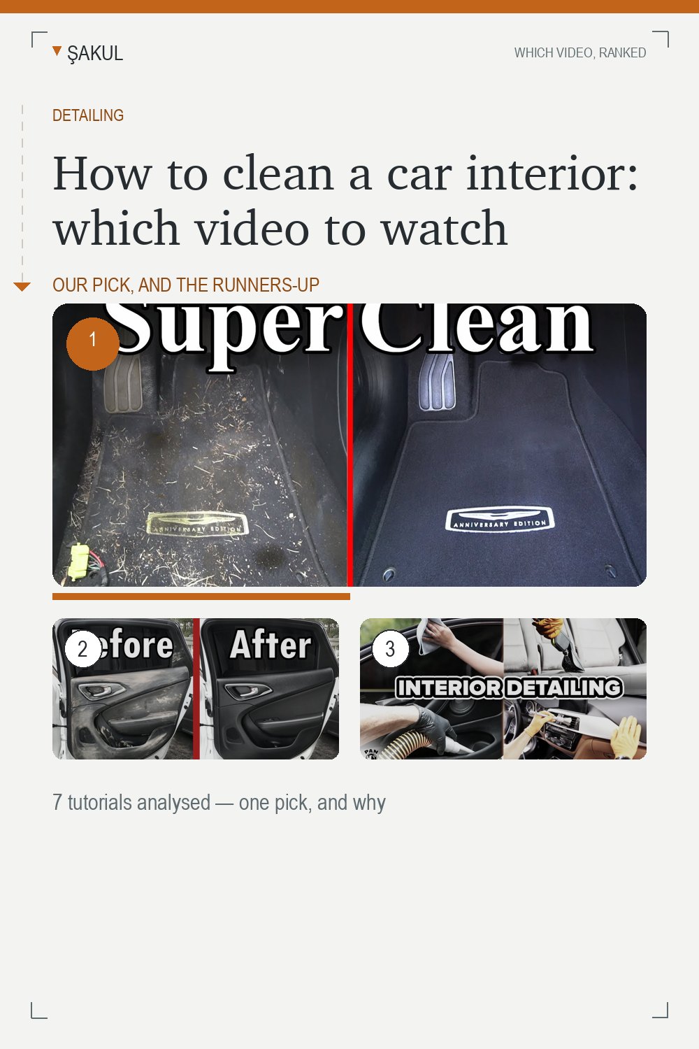 How to clean a car interior: which video to watch