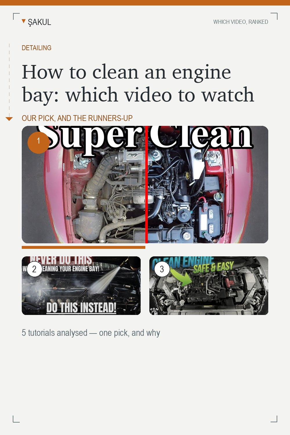 How to clean an engine bay: which video to watch