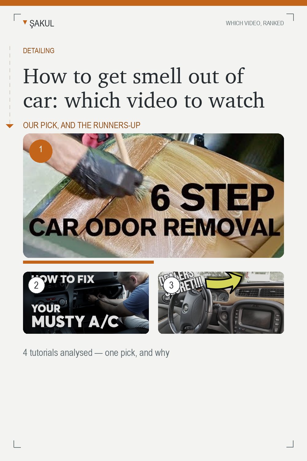 How to get smell out of car: which video to watch
