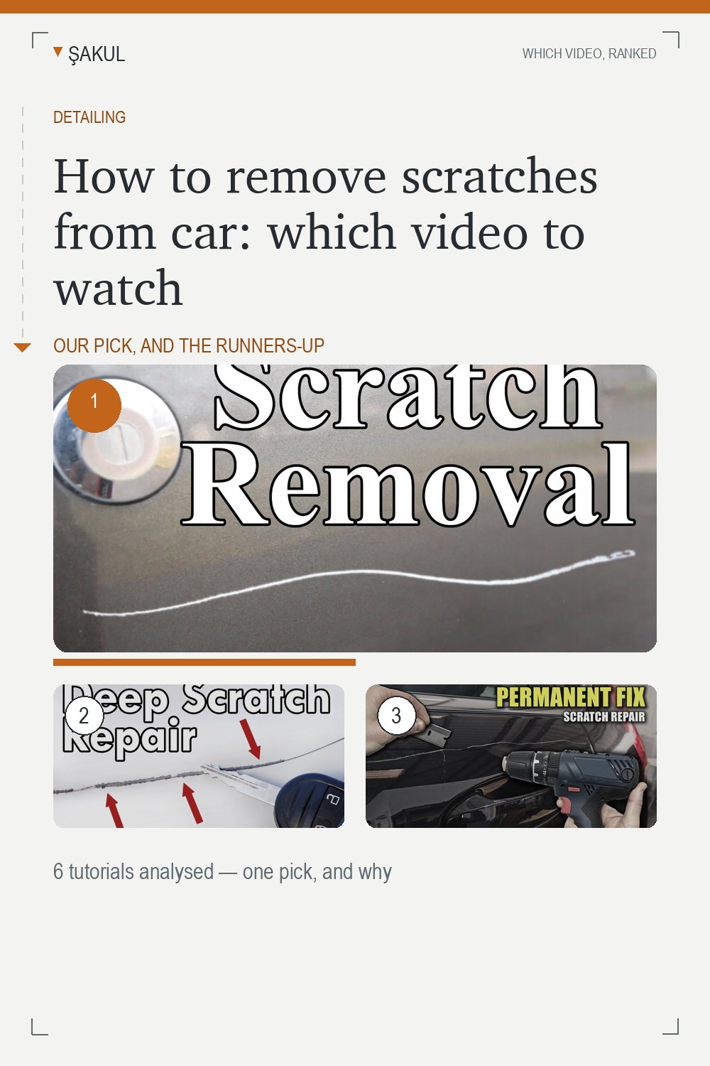 How to remove scratches from car: which video to watch